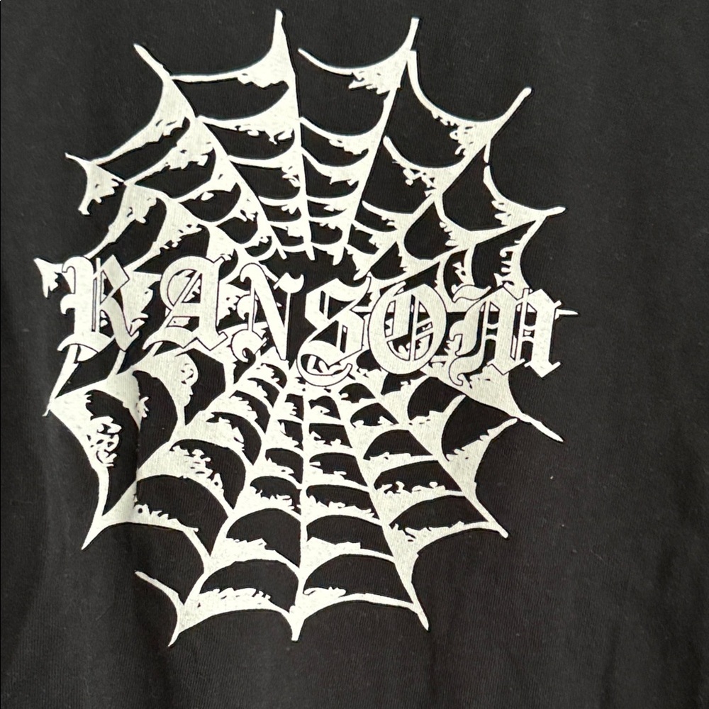 Black Graphic T-Shirt with Web Design - Picture 2 of 4